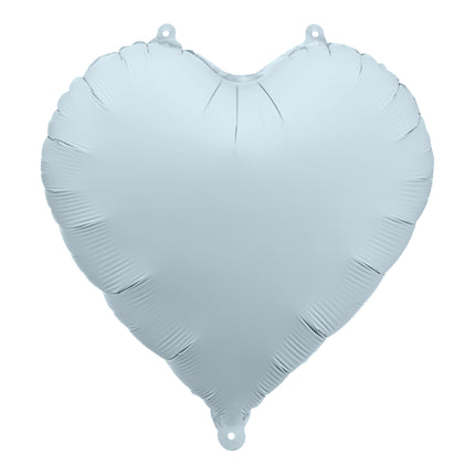 Ballon à hélium coeur bleu brumeux vide 45cm