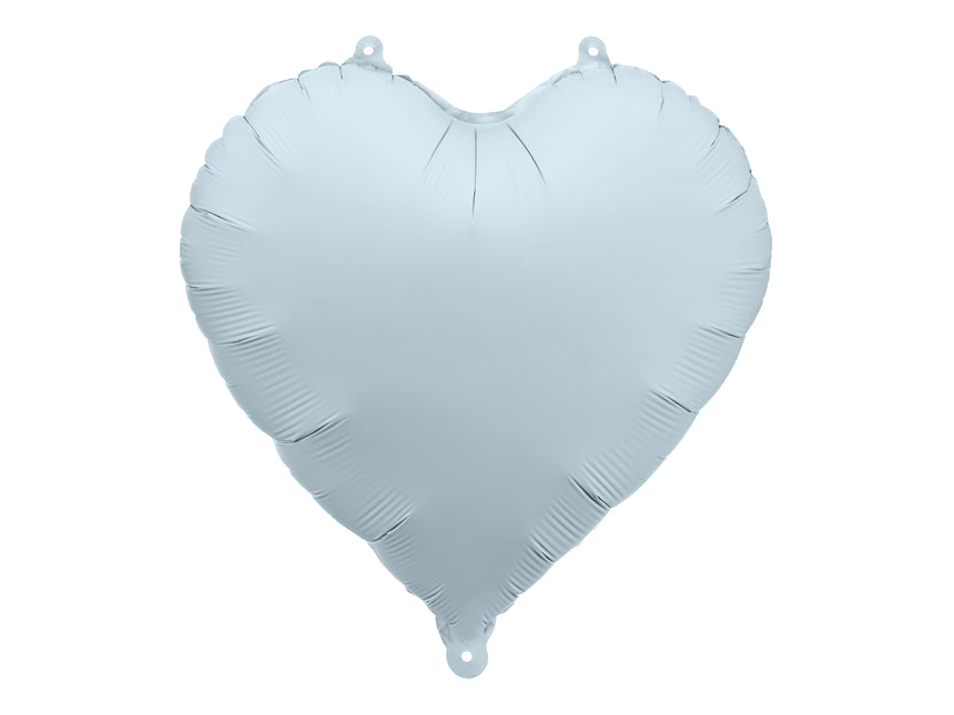 Ballon à hélium coeur bleu brumeux vide 45cm