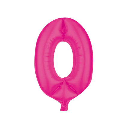 Ballon rose « 0 » vide, 85 cm