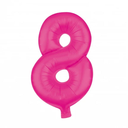 Ballon rose en forme de chiffre 8, non gonflé, 85 cm