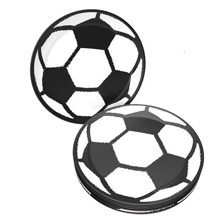 Panneaux de foot en papier noir et blanc, 23 cm, lot de 8