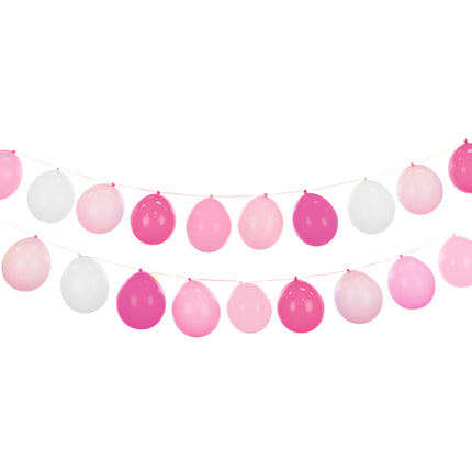 Guirlande de ballons roses