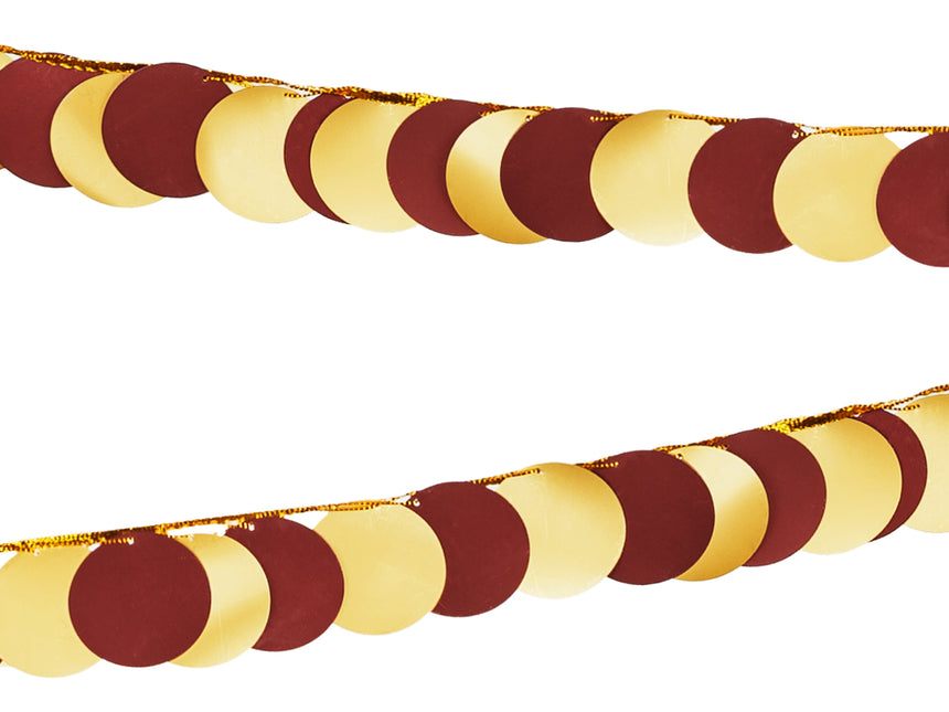 Guirlande d'or rouge 2.2m