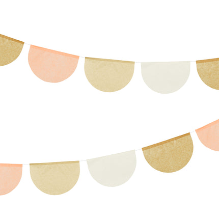 Guirlande or blanc nude 3m