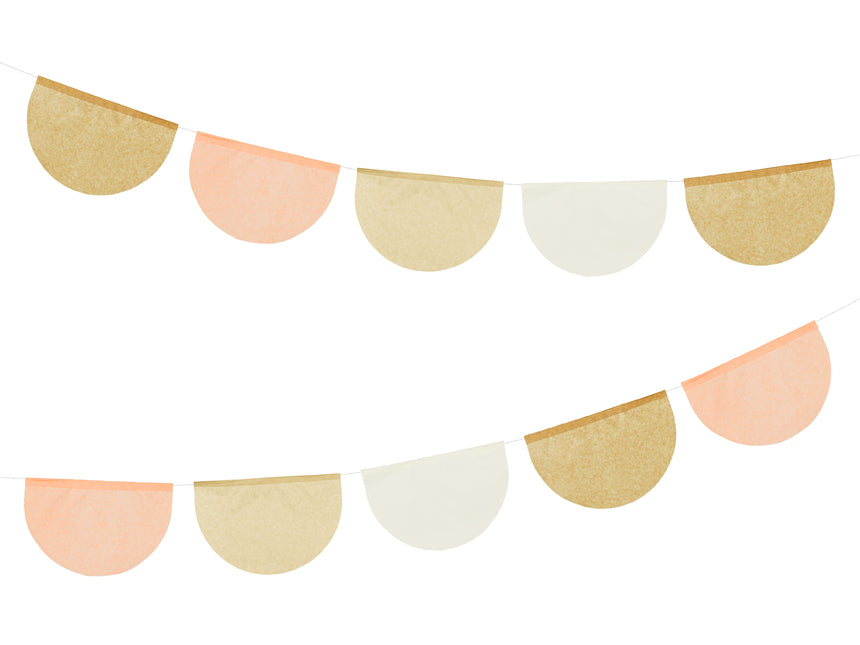 Guirlande or blanc nude 3m