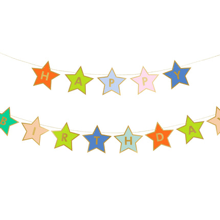 Guirlande d'étoiles Happy Birthday 2.6m
