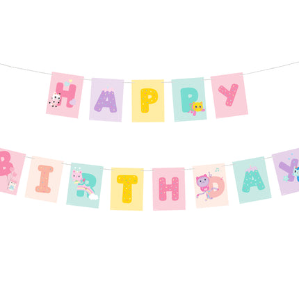 Porte-lettres Happy Birthday Gabby's Dollhouse, 180 x 15 cm