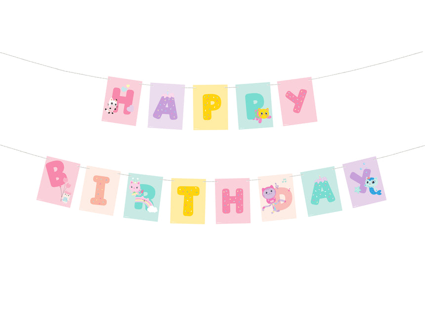 Porte-lettres Happy Birthday Gabby's Dollhouse, 180 x 15 cm