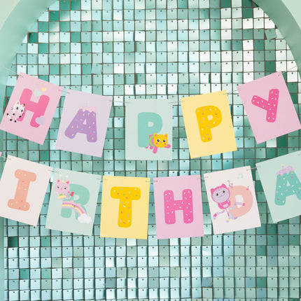 Porte-lettres Happy Birthday Gabby's Dollhouse, 180 x 15 cm