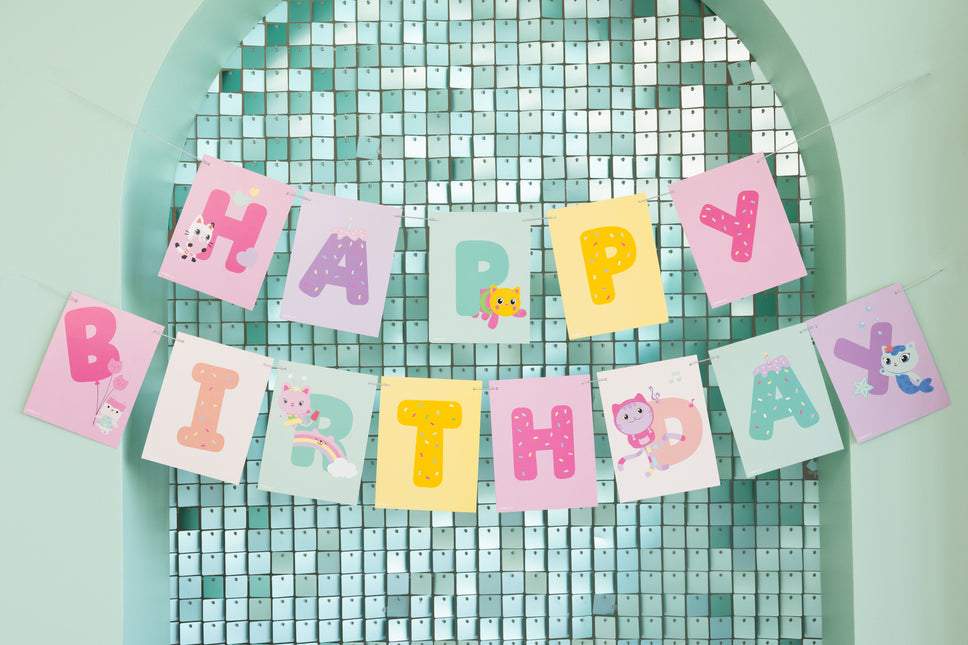 Porte-lettres Happy Birthday Gabby's Dollhouse, 180 x 15 cm
