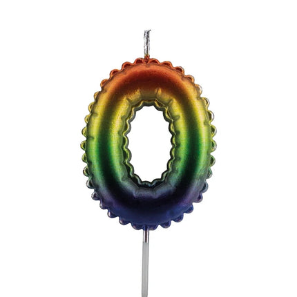 0 Bougie arc-en-ciel 7 cm