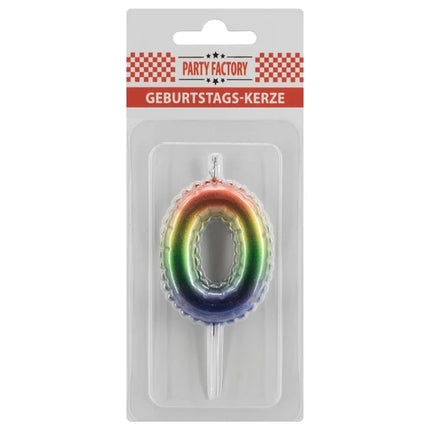 0 Bougie arc-en-ciel 7 cm