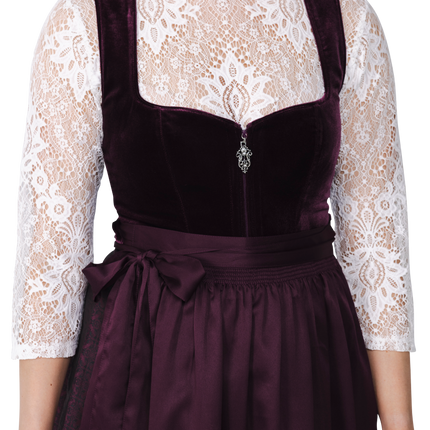 Chemisier Oktoberfest Blanc Dames Dentelle