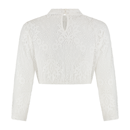 Chemisier Oktoberfest Blanc Dames Dentelle