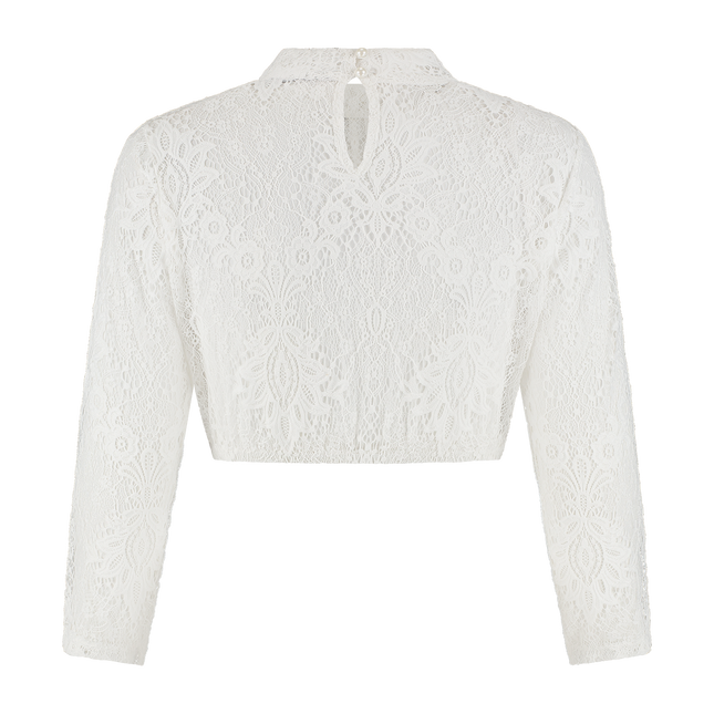 Chemisier Oktoberfest Blanc Dames Dentelle