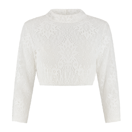 Chemisier Oktoberfest Blanc Dames Dentelle