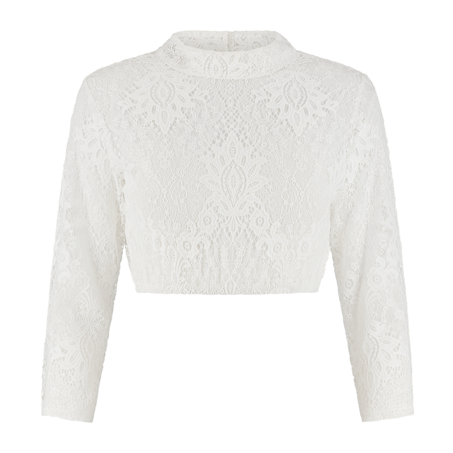Chemisier Oktoberfest Blanc Dames Dentelle