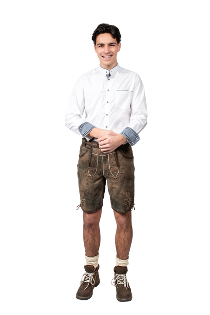 Chemisier Oktoberfest Bleu Blanc Hommes