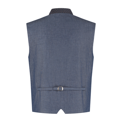 Gilet Oktoberfest Bleu Trachtenweste Jaquard