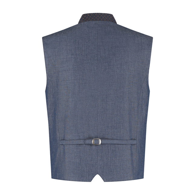 Gilet Oktoberfest Bleu Trachtenweste Jaquard