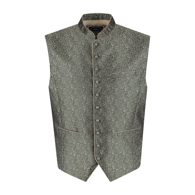 Gilet Oktoberfest Vert foncé Trachtenweste Jaquard