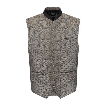 Gilet Oktoberfest Gris Trachtenweste Jaquard
