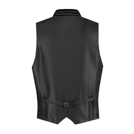 Gilet Oktoberfest Noir Trachtenweste Jaquard