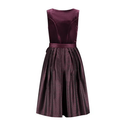 Robe Dirndl rouge bordeaux Oktoberfest 2 pièces