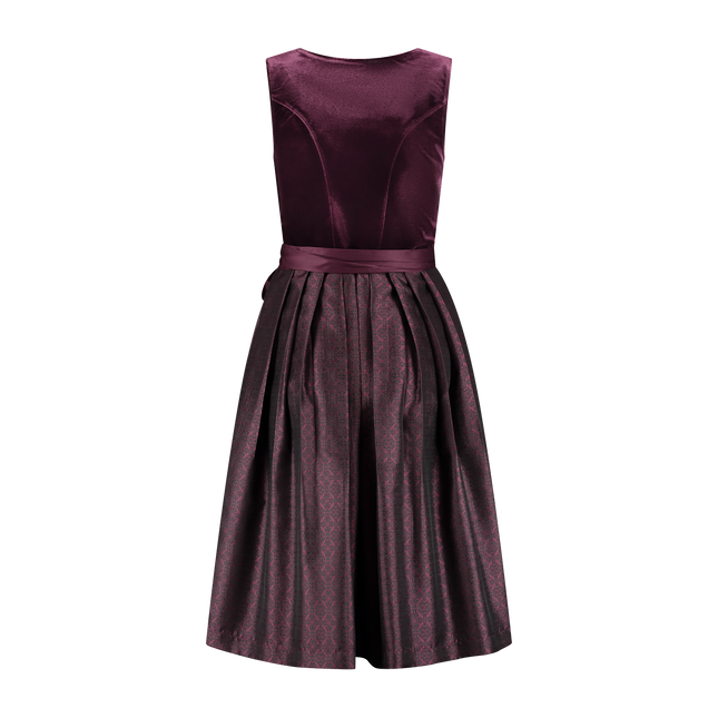 Robe Dirndl rouge bordeaux Oktoberfest 2 pièces