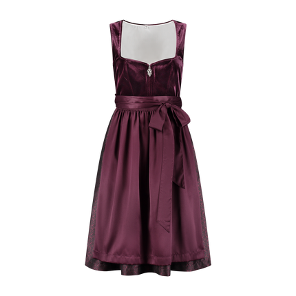 Robe Dirndl rouge bordeaux Oktoberfest 2 pièces