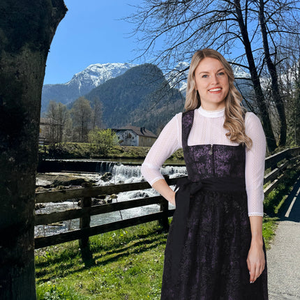 Robe Dirndl noire Oktoberfest Ladies Lace