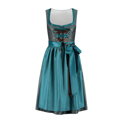 Robe Dirndl bleue Oktoberfest Ladies 2 pièces