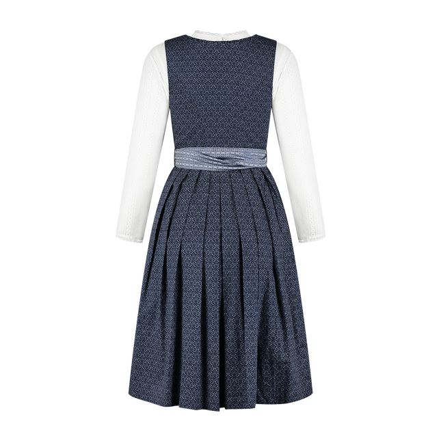 Robe Dirndl bleu foncé Oktoberfest Ladies With Slip Pocket 2 piece