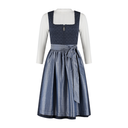 Robe Dirndl bleu foncé Oktoberfest Ladies With Slip Pocket 2 piece