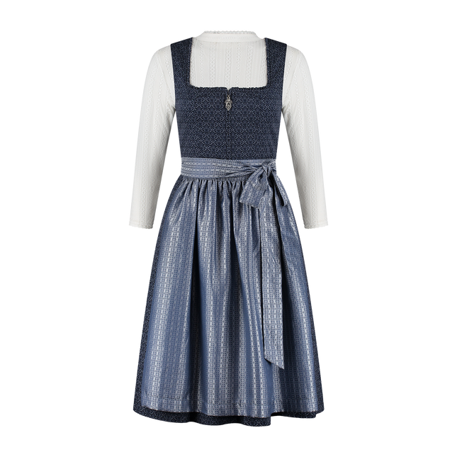 Robe Dirndl bleu foncé Oktoberfest Ladies With Slip Pocket 2 piece