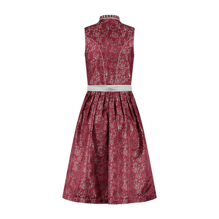 Bordeaux Red Dirndl Dress Oktoberfest Ladies Lace 2 piece