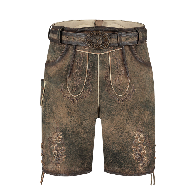 Lederhose Brown Ziegen Antik