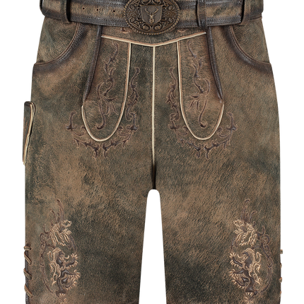 Lederhose Brown Ziegen Antik