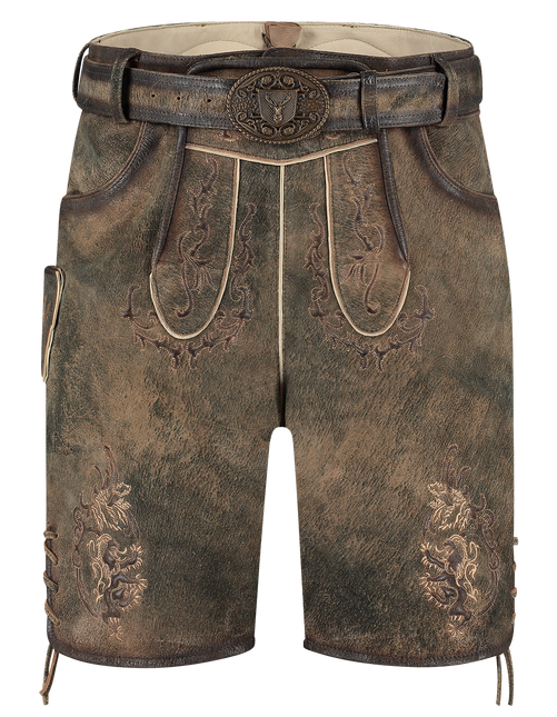 Lederhose Brown Ziegen Antik