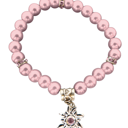 Bracelet rose pierre précieuse