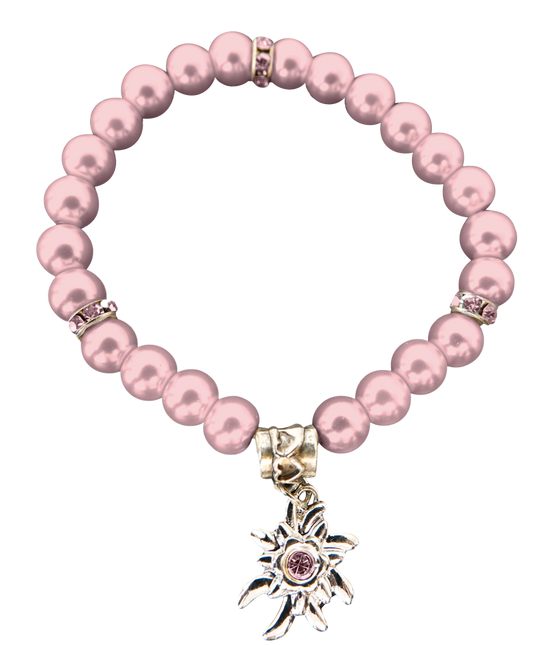 Bracelet rose pierre précieuse