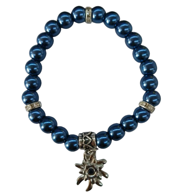 Bracelet bleu foncé pierre précieuse