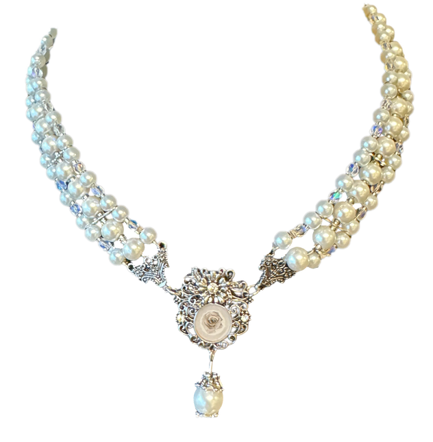 Collier de perles Pierre précieuse