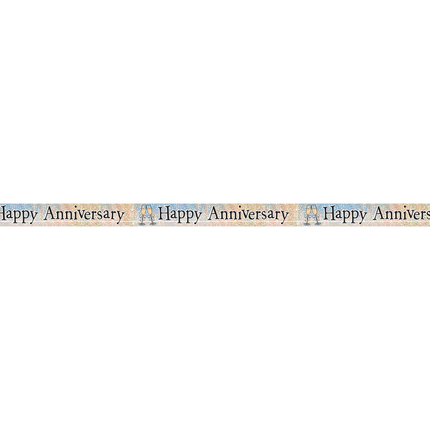 Bannière Happy Anniversary Noir Argent 3.65m
