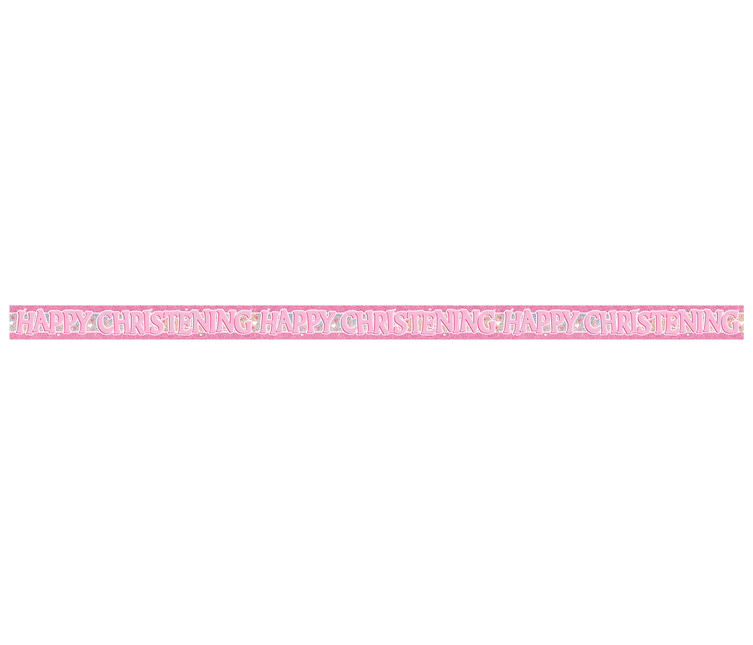 Bannière de baptême en prisme rose, 12 pieds