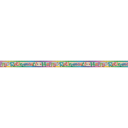 Bannière de retraite colorée 3,65m