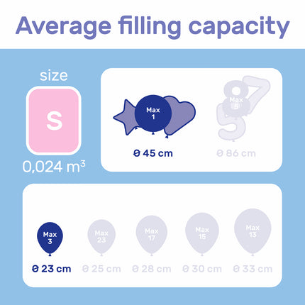 Réservoir d'hélium pour ballon en feuille de 45 cm
