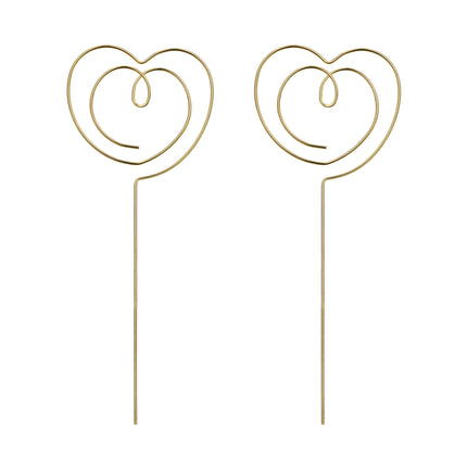 Décor de gâteau en forme de coeur 12cm 2pcs