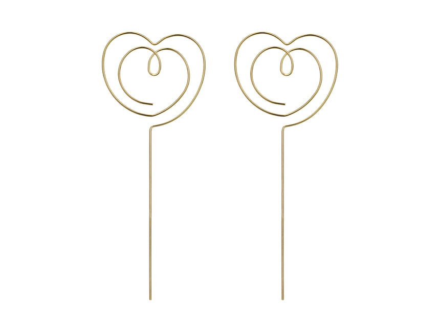 Décor de gâteau en forme de coeur 12cm 2pcs