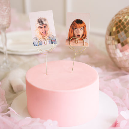 Décor de gâteau en forme de coeur 12cm 2pcs